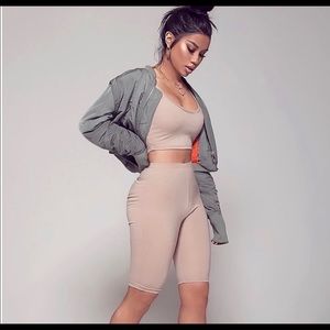 FASHION NOVA NUDE BIKER SET